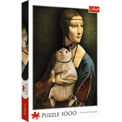 Пазл Дама с котиком (1000)