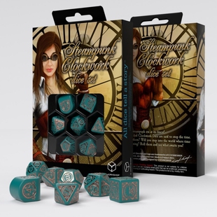 Набір кубиків Steampunk Clockwork Nautical Apparatus Modern Dice Set (7)