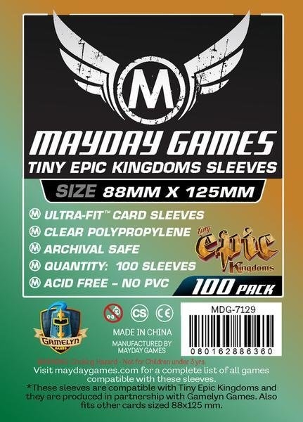 Протекторы Mayday (88x125mm) Standard "Tiny Epic Kingdoms" (100 шт)