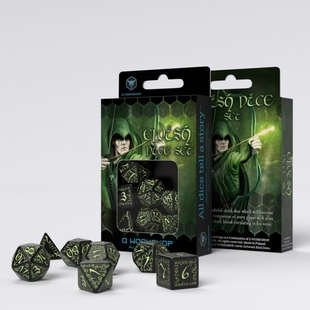 Набір кубиків Elvish Black & glow-in-the-dark Dice Set (7)