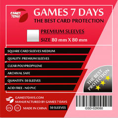 Протекторы Games7Days (80 х 80 мм) Premium Square (50 шт)