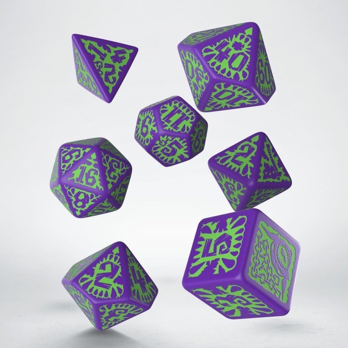 Набір кубиків Pathfinder Goblin Purple & green Dice Set (7)