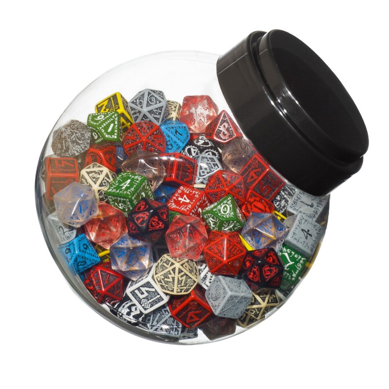 Банка кубиков Jar of dice with D6, D10, D20 (150)