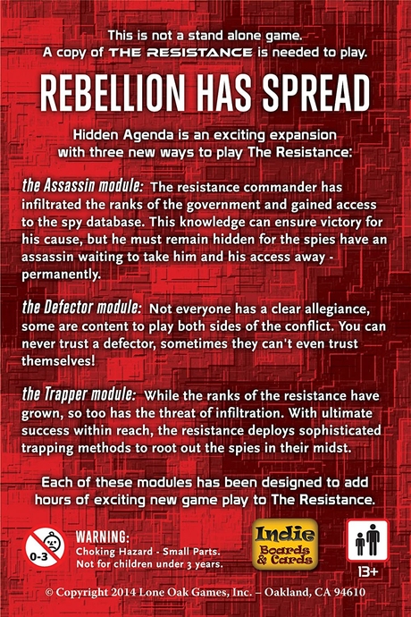 The Resistance: Hidden Agenda