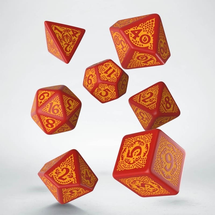 Набор кубиков Dragon Slayer Red & orange Dice Set (7)