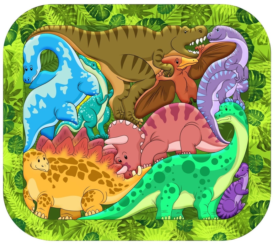 Дерев'яний зоопазл Динозаври