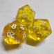 Кубик D20 Полупрозрачный Желтый