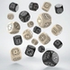 Набір кубиків Fortress Compact Black & Beige D6 Dice (20)