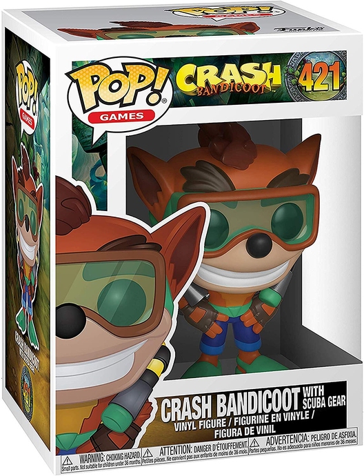 Креш Бандікут з Аквалангом - Funko Pop Games: Crash Bandicoot: CRASH with SCUBA