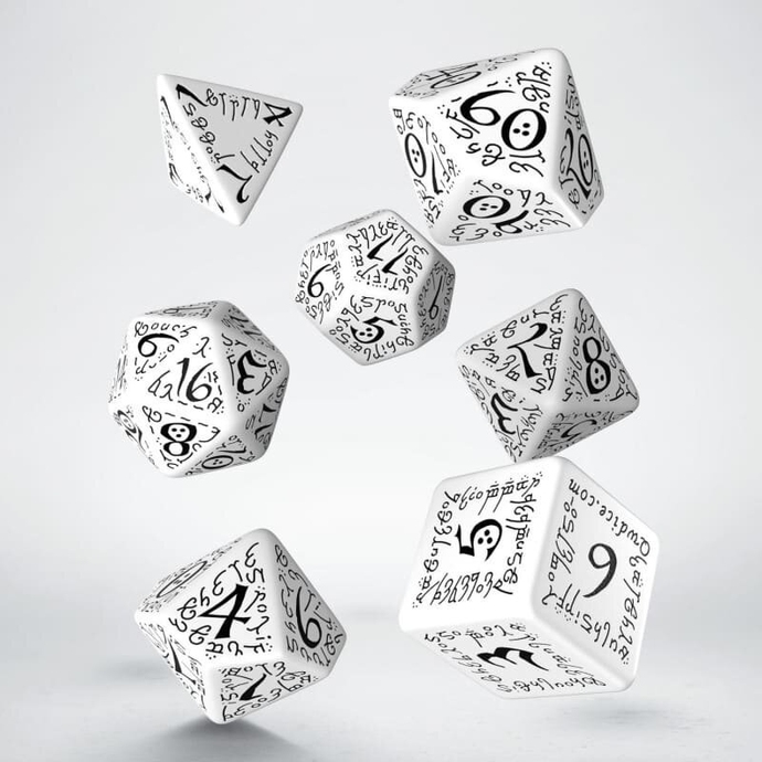 Набор кубиков Elvish White & Black Dice Set (7)