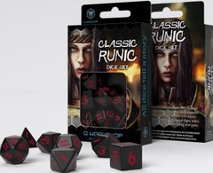 Набор кубиков Classic Runic Black & red Dice Set (7)