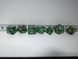 Набір кубиків 7шт: зелений з золотим МАРМУР (D00 D4 D6 D8 D10 D12 D20)