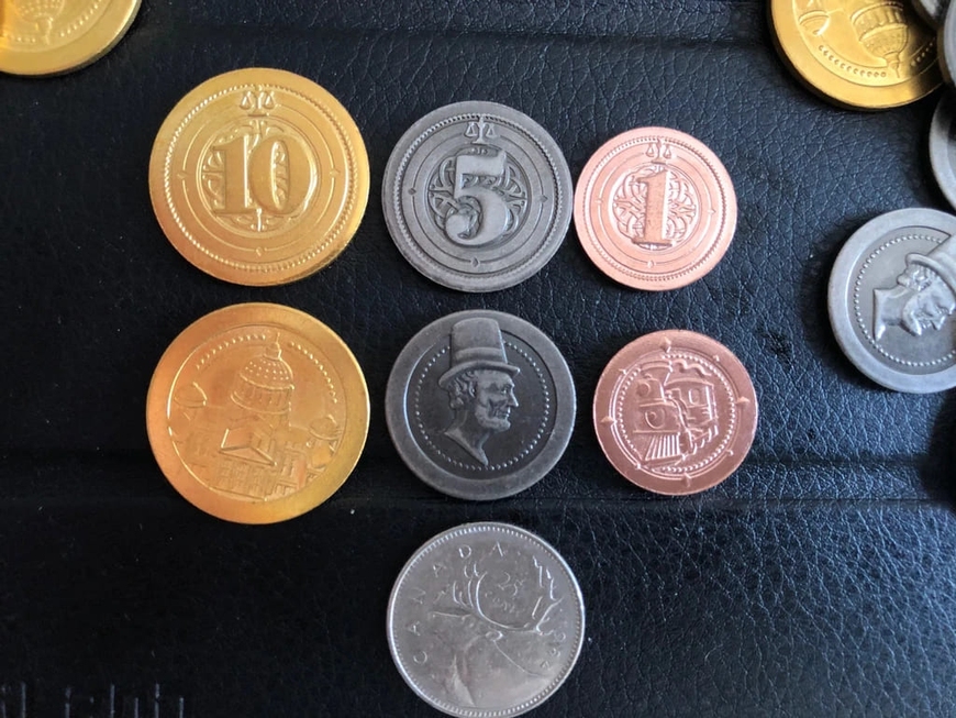 Металлические монеты универсальные: 50 Metal Industrial Coin Board Game Upgrade Set