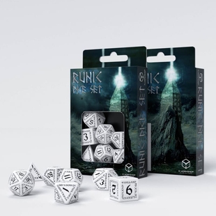 Набір кубиків Runic White & black Dice Set (7)