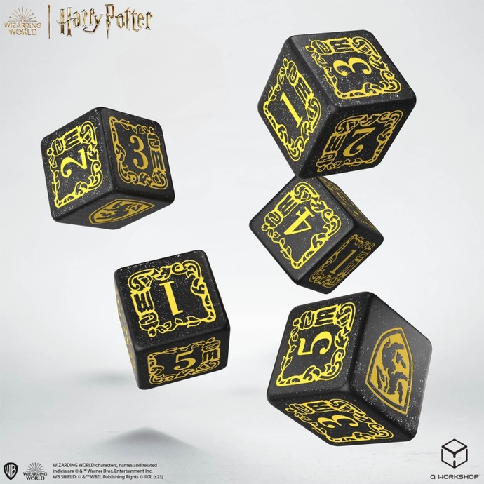 Набір кубиків з мішечком Harry Potter. Hufflepuff Dice & Pouch (5)