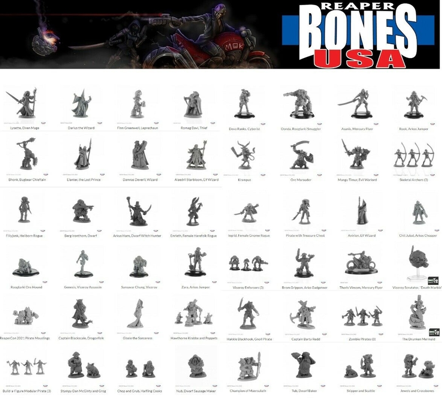 Мініатюри Bones: USA: Introductory Package в асортименті, Асорті