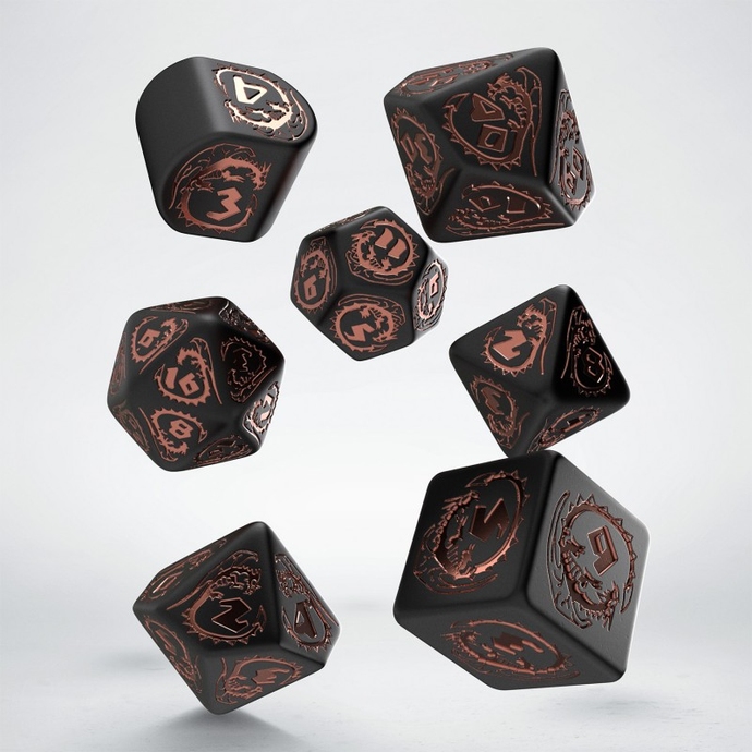 Набір кубиків Dragons Modern Dice Set: Obsidian (7)