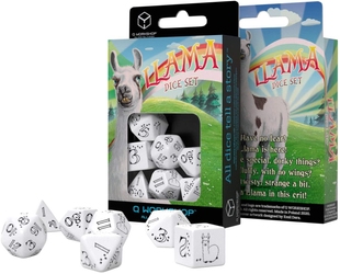 Набір кубиків Llama White & black Dice Set (7)