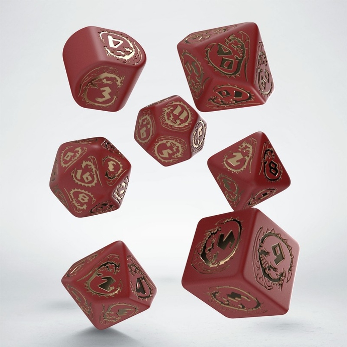 Набір кубиків Dragons Modern Dice Set: Ruby (7)