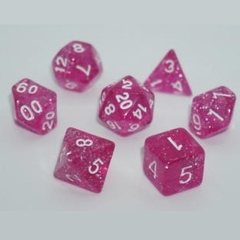 Набір кубиків Games7Days GLITTER - Рожевий (7 шт)