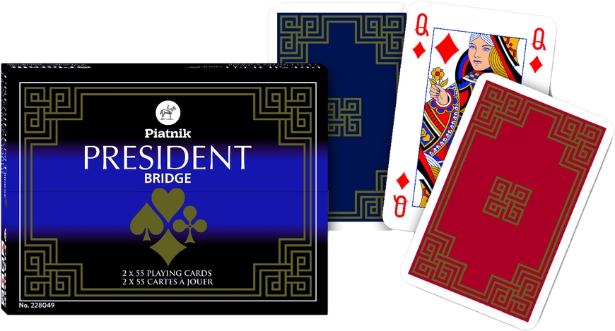 Гральні карти Президент. 2 колоди по 55 карт