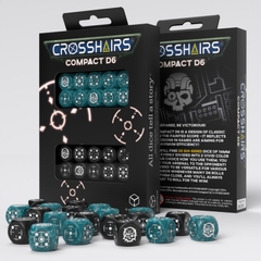 Набір кубиків Crosshairs Compact D6: Stormy & Black Dice Set