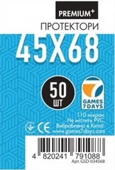 Протекторы Games7Days (45 х 68 мм) Premium Plus Mini Euro (50 шт)