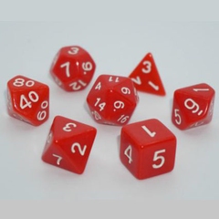 Набор кубиков Games7Days OPAQUE - Красный с белым  (7 шт)