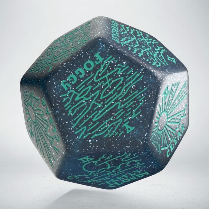 Кубик D12 Weather Generator Die: Blue&Turquise (1)