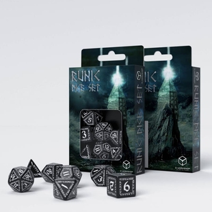 Набір кубиків Runic Black & white Dice Set (7)