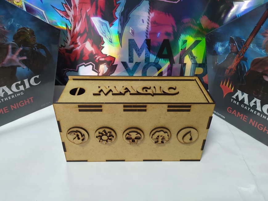 Коробка для карт Magic The Gathering «5 кольорів мани»