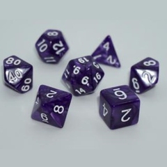 Набор кубиков Games7Days PEARL - Фиолетовый с белым (7 шт)