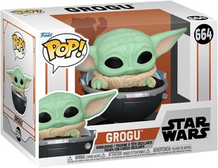 Малыш Грогу в коляске - Funko POP Star Wars The Mandalorian Grogu in Hover-Pram #664