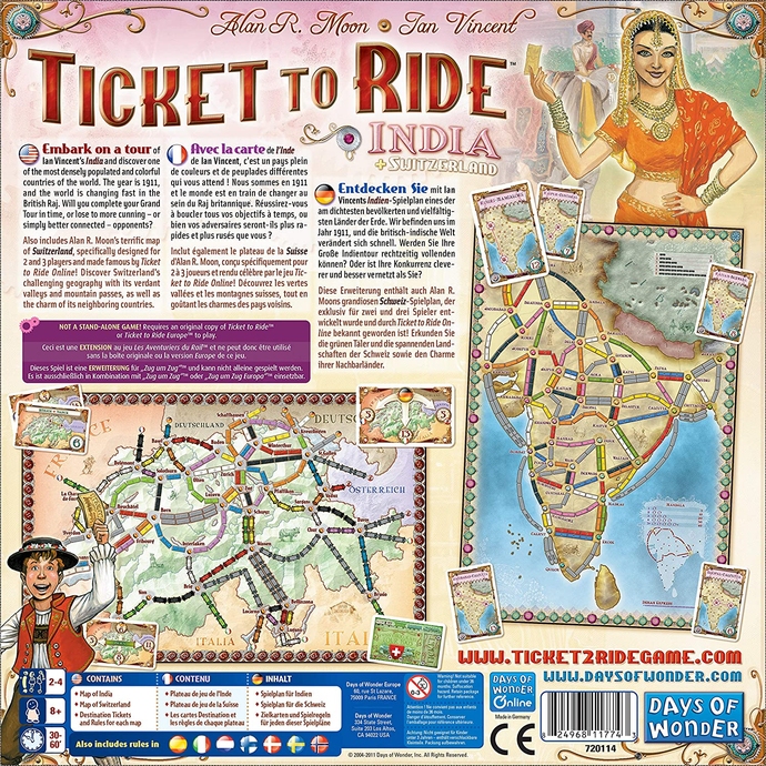 Ticket to Ride: India & Switzerland (Билет на поезд: Индия и Швейцария)