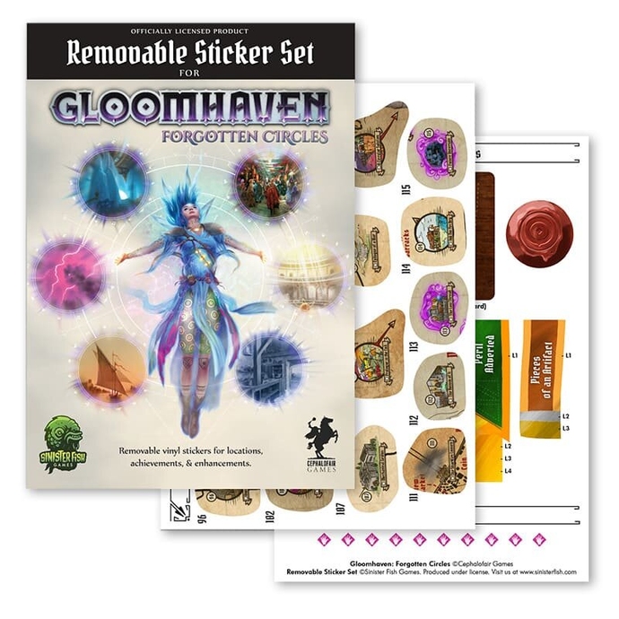 Набор многоразовых наклеек Gloomhaven Forgotten Circles Removable Sticker Set