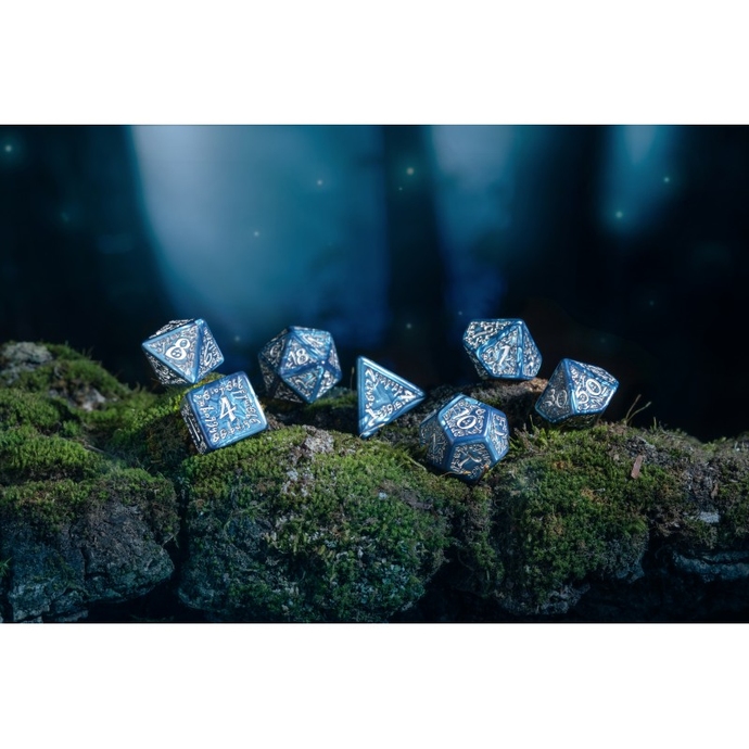 Набір кубиків Elvish Cobalt & Silver Dice Set (7)