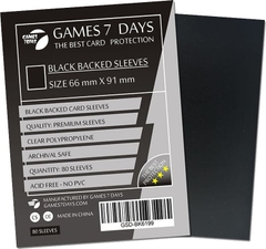 Протекторы Games7Days (66 х 91 мм / 63.5x88 мм) Black Premium MTG (100 шт)
