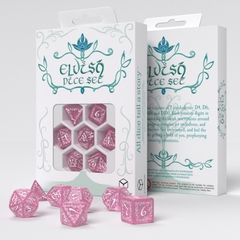Набор кубиков Elvish Shimmering pink & White Dice Set (7)