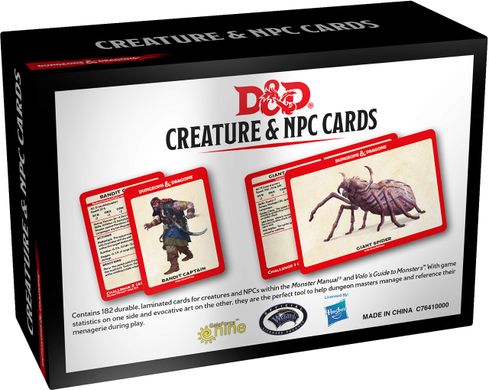 Dungeons & Dragons Cards: Creature & NPC