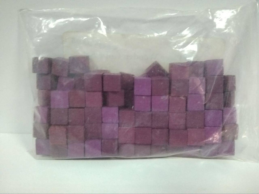 Кубик дерев'яний Mayday 10 мм - фіолетовий - 10 штук