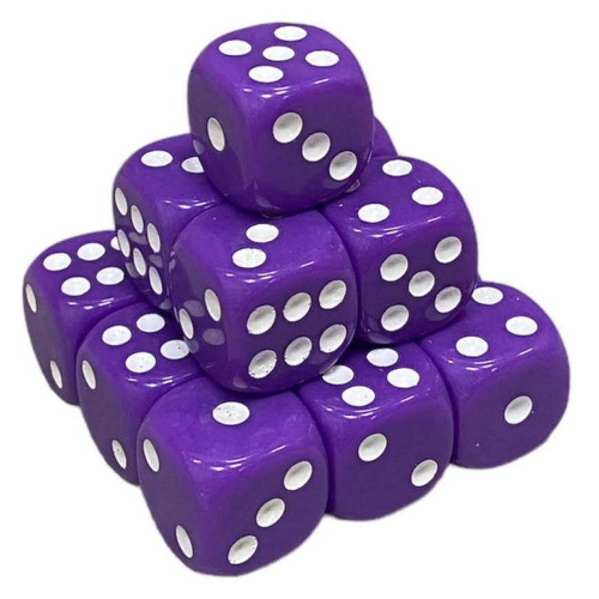 Кубик D6 16мм Классика с точками Фиолетовый