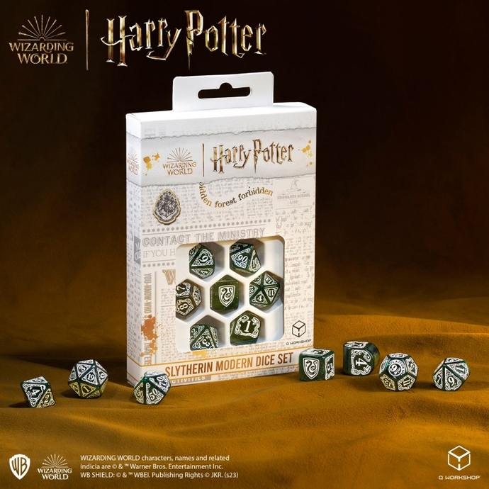 Набір кубиків Harry Potter. Slytherin Modern Dice Set - Green (7)
