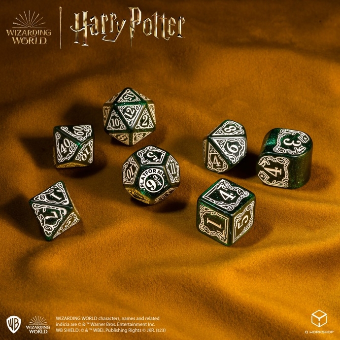 Набір кубиків Harry Potter. Slytherin Modern Dice Set - Green (7)