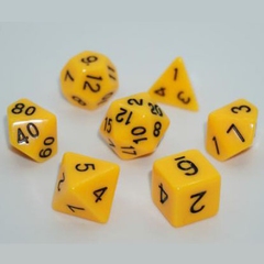 Набор кубиков Games7Days OPAQUE - Желтый с черным  (7 шт)