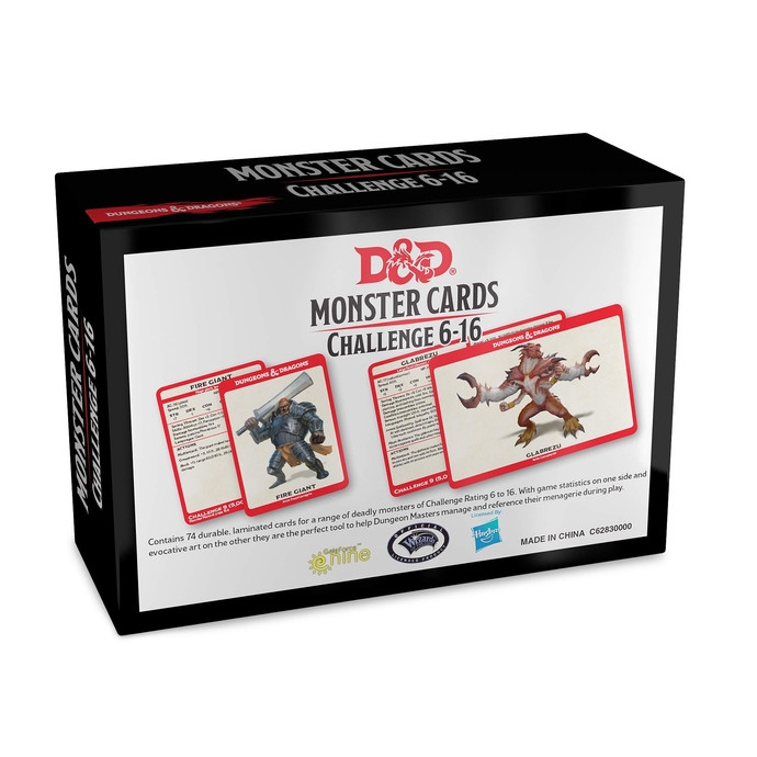 Dungeons & Dragons Monster Cards: Challenge 6-16
