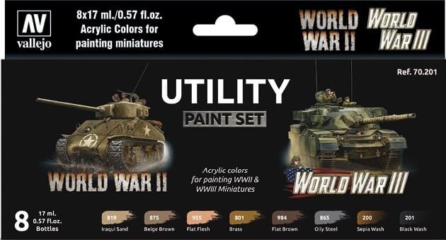 Набір фарб Utility Paint Set WWII & WWIII Acrylicos Vallejo