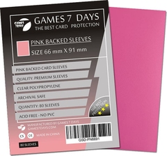 Протекторы Games7Days (66 х 91 мм / 63.5x88 мм) Pink Premium MTG (80 шт)
