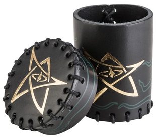 Стакан для кубиків Call of Cthulhu Black & green-golden Leather Dice Cup