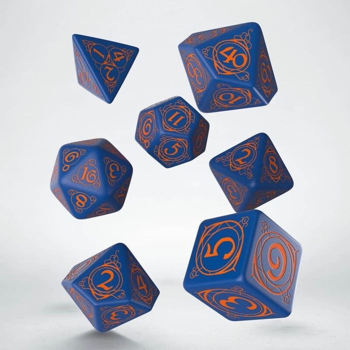 Набір кубиків Wizard Dark-Blue & Orange Dice Set (7)