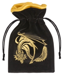 Мешочек Dragon Black & golden Velour Dice Bag